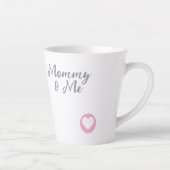 写真とパーソナライズされた文字写真(ハート付き) カフェラテマグ (右)