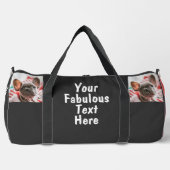 写真とパーソナライズされた文字大型サッカー ダッフルバッグ (正面)