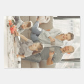 写真とパーソナライズされた文字3紙ポスター ラッピングペーパーシート (正面3)