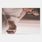 写真とパーソナライズされた文字3紙ポスター ラッピングペーパーシート (正面2)