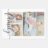 写真とパーソナライズされた文字3紙ポスター ラッピングペーパーシート (正面)