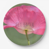 写真とパーソナライズされた文字 ペーパープレート (正面)