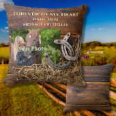 写真とパーソナライズされた馬の記念品 クッション