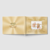 写真とパーソナライズされた50周年記念ゲストブック ゲストブック (全面)