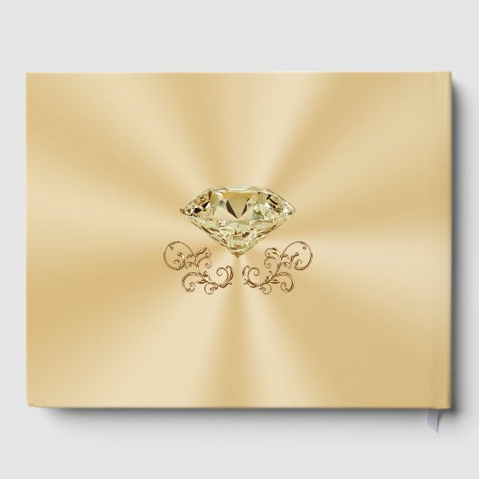 写真とパーソナライズされた50周年記念ゲストブック ゲストブック (裏面)