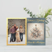 写真とパールクリスマスデザイン シーズンカード (スタンド正面)
