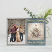 写真とパールクリスマスデザイン シーズンカード (スタンド正面)