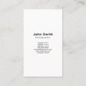 写真とフォトグラファー縦型名刺 名刺 (裏面)