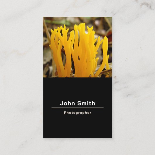 写真とフォトグラファー縦型名刺 名刺 (正面)