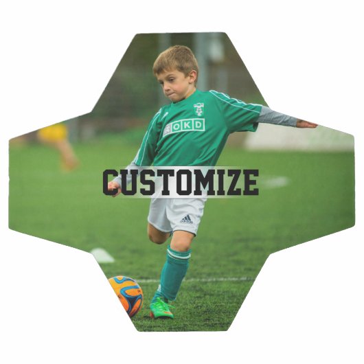 写真とプレイヤー名カスタムスポーツピックスサッカーボール サッカーボール (フラット)