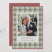 写真とホリープレイドのクリスマスグリーティングカード サンキューカード (正面/裏面)