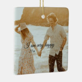 写真とミセス、初めてのクリスマス セラミックオーナメント (右)