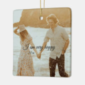 写真とミセス、初めてのクリスマス セラミックオーナメント (左)