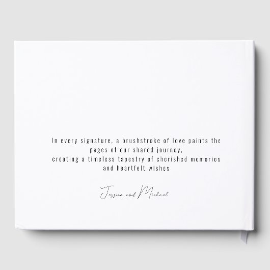 💍写真とメエレガントッセージ付きミニマル ゲストブック (裏面)