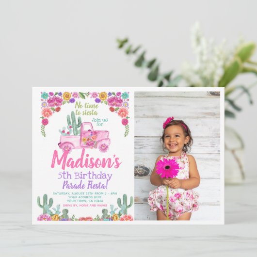 写真とメキシコのフィエスタでドライブ 招待状 (スタンド正面)