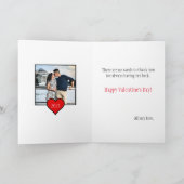 写真とメッセージライドを追加またはバレンタイン シーズンカード (内部)