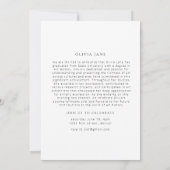 写真とメッセージ付きの卒業式招待状 招待状 (裏面)