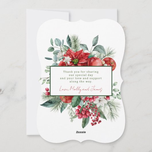 写真とメリーホリデー結婚したクリスマスカード シーズンカード (裏面)