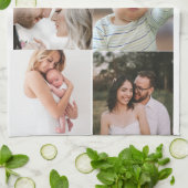 写真とモダンなタイポグラフィーのキッチンタオル キッチンタオル (折り畳み)