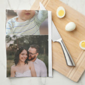 写真とモダンなタイポグラフィーのキッチンタオル キッチンタオル (四つ折り)