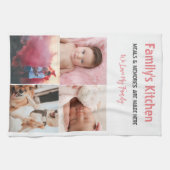 写真とモダンなタイポグラフィーのキッチンタオル キッチンタオル (横)