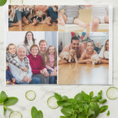 写真とモダンタイポグラフィキッチンタオル キッチンタオル (折り畳み)