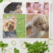 写真とモダンタイポグラフィキッチンタオル キッチンタオル (折り畳み)