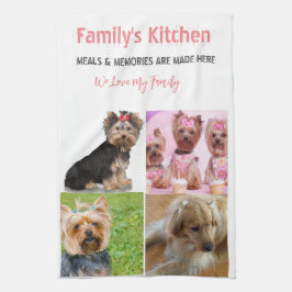 写真とモダンタイポグラフィキッチンタオル キッチンタオル