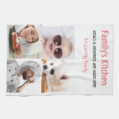 写真とモダンタイポグラフィキッチンタオル キッチンタオル (横)