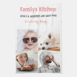 写真とモダンタイポグラフィキッチンタオル キッチンタオル