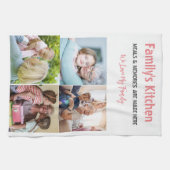 写真とモダンタイポグラフィキッチンタオル キッチンタオル (横)