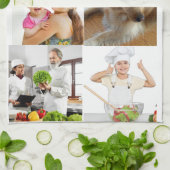 写真とモダンタイポグラフィキッチンタオル キッチンタオル (折り畳み)