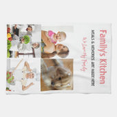 写真とモダンタイポグラフィキッチンタオル キッチンタオル (横)