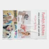 写真とモダンタイポグラフィキッチンタオル キッチンタオル (横)