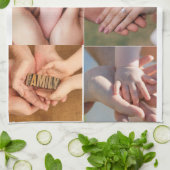 写真とモダンタイポグラフィキッチンタオル キッチンタオル (折り畳み)