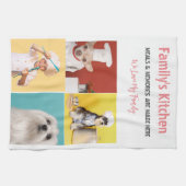 写真とモダンタイポグラフィキッチンタオル キッチンタオル (横)