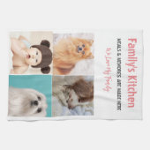 写真とモダンタイポグラフィキッチンタオル キッチンタオル (横)