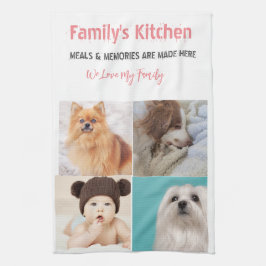 写真とモダンタイポグラフィキッチンタオル キッチンタオル