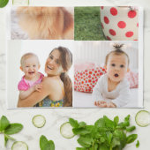 写真とモダンタイポグラフィキッチンタオル キッチンタオル (折り畳み)