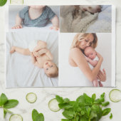 写真とモダンタイポグラフィキッチンタオル キッチンタオル (折り畳み)