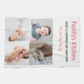 写真とモダンタイポグラフィキッチンタオル キッチンタオル (横)