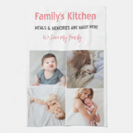 写真とモダンタイポグラフィキッチンタオル キッチンタオル