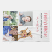 写真とモダンタイポグラフィキッチンタオル キッチンタオル (横)