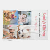 写真とモダンタイポグラフィキッチンタオル キッチンタオル (横)