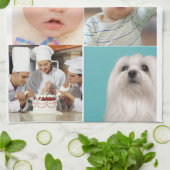 写真とモダンタイポグラフィキッチンタオル キッチンタオル (折り畳み)