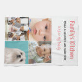 写真とモダンタイポグラフィキッチンタオル キッチンタオル (横)