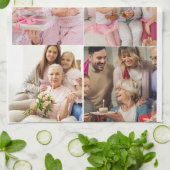 写真とモダンタイポグラフィキッチンタオル キッチンタオル (折り畳み)