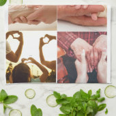 写真とモダンタイポグラフィキッチンタオル キッチンタオル (折り畳み)