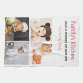 写真とモダンタイポグラフィキッチンタオル キッチンタオル (横)