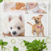 写真とモダンタイポグラフィキッチンタオル キッチンタオル (折り畳み)